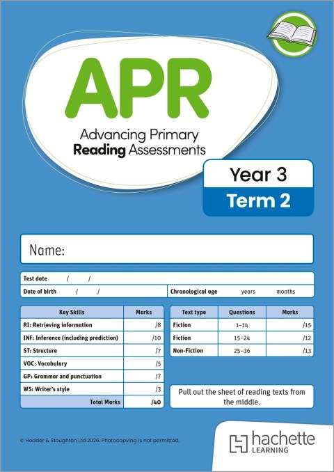 Advancing Primary Reading Assessments, Year 3 Term 2, 10pk