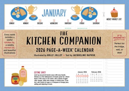 Kitchen Companion Page-A-Week Calendar 2026
