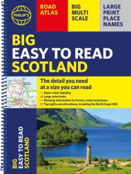 Philip’s Big Easy to Read Scotland Road Atlas (Spiral A3)