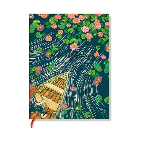Lotus River (Living with Yuko) Midi Unlined Softcover Journal (Elastic Band Closure)