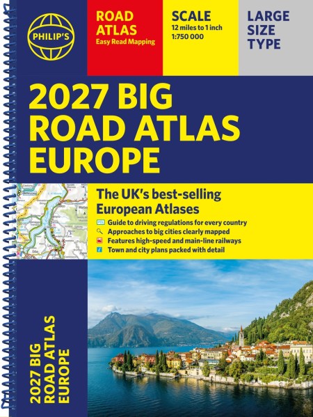 Philip’s 2027 Big Road Atlas of Europe
