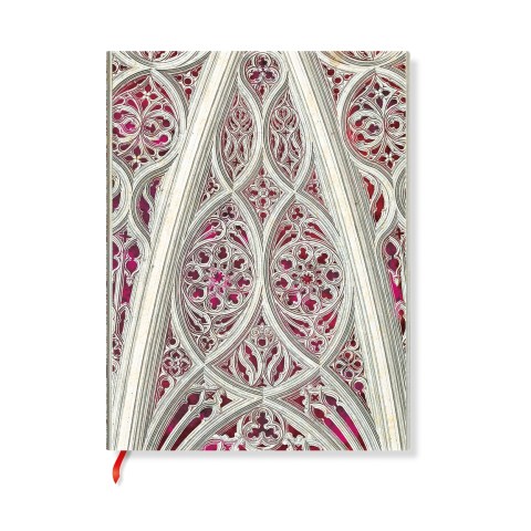 Vault of the Milan Cathedral (Burgundy) (Duomo di Milano) Midi Unlined Softcover Journal (Elastic Band)