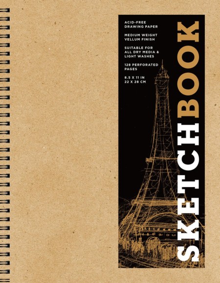 Sketchbook 8.5 x 11″ Kraft Spiral Hardcover Mixed Media Sketchbook for Drawing