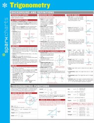 Trigonometry SparkCharts