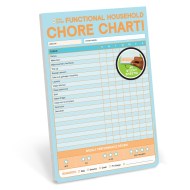 Chore Chart Big & Sticky Notepad – Sticky Chore Tracker Pad (40 Sheets, 9.75 x 7-inches)